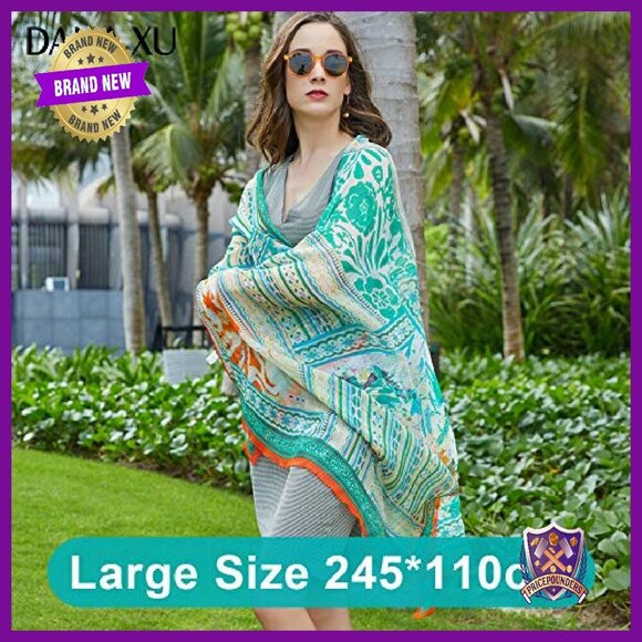 Large 100% Mulberry Silk Pashmina Shawl Wedding Travel Scarf Wrap - Picture 6 of 8